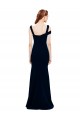 Azul marina oscuro Sirena Hombros Descubiertos Crepé Elástico Largo Formales Vestidos de dama de honor / Vestidos de fiesta Fábrica