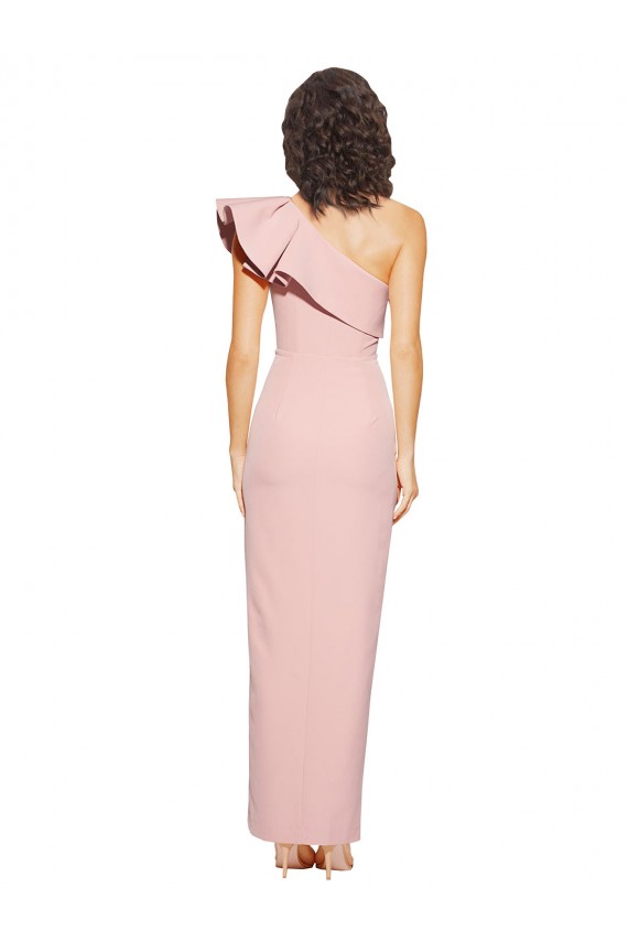 Cubierta Un Hombre Crepé Elástico Largo Formales Vestidos de dama de honor / Vestidos de fiesta Fábrica