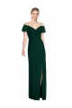 Evergreen Trompeta Tirantes espagueti Gasa Largo Vestidos de dama de honor Fábrica
