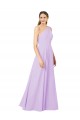 Lila Cubierta Un Hombre Gasa Largo Formales Vestidos de dama de honor / Vestidos de noche Fábrica