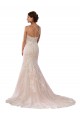 Marfil & Champán Sirena Tirantes espagueti Cola capilla Encaje Boho Vestidos de novia Fábrica