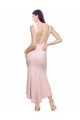 Rosa Cubierta Cuello Alto Midi Crepé Elástico Corto Asimétrico Formales Vestidos de dama de honor / Vestidos de fiesta / Vestidos de cóctel Fábrica