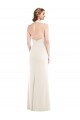 Marfil Trompeta Halter Crepé Elástico Largo Vestidos de dama de honor / Vestidos de fiesta Fábrica