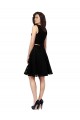 Negro línea A Cuello joya Encaje Corto Vestidos de dama de honor / Vestidos de cóctel Fábrica