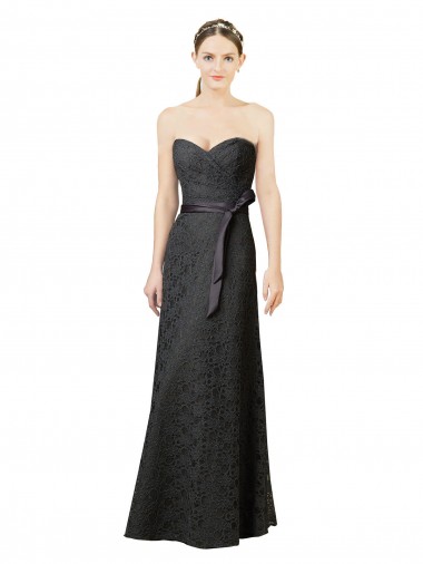 Pizarra gris Cubierta Cuello de Corazón Encaje Largo Vestidos de dama de honor Fábrica