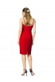 Rojo Cubierta Cuello de Corazón Cóctel Crepé Elástico Corto Formales Vestidos de dama de honor / Vestidos de fiesta / Vestidos de cóctel Fábrica
