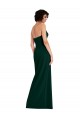 Verde Midnight Cubierta Cucharón Sin tirantes Crepé Elástico Largo Formales Vestidos de dama de honor / Vestidos de fiesta Fábrica