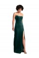 Verde oscuro Cubierta Sin tirantes Terciopelo Elástico Largo Formales Vestidos de dama de honor / Vestidos de fiesta Fábrica