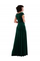 Verde oscuro línea A Terciopelo Elástico Largo Vestidos de dama de honor / Vestidos de fiesta Fábrica