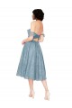 línea A Hombros Descubiertos Encaje Corto Vestidos de dama de honor / Vestidos de cóctel Fábrica
